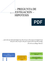 Idea Pregunta Hipotesis