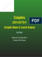 Compilers: CS414-2017S-01 Compiler Basics & Lexical Analysis