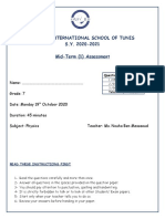Term 1 Grade 7 Physics Paper
