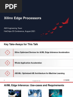 Xilinx Edge Processors: Aie Engineering Team Hotchips-33 Conference, August 2021