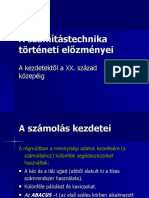 Informatika - A Számítástechnika Történeti Előzményei