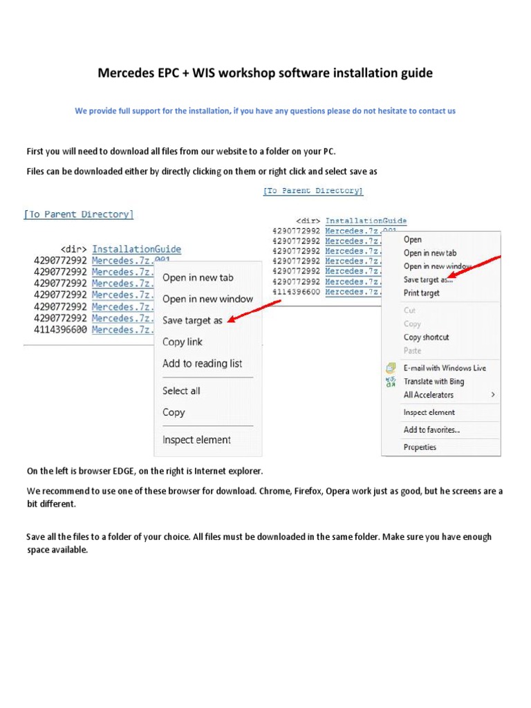 Mercedes EPC & WIS Installation Guide | PDF