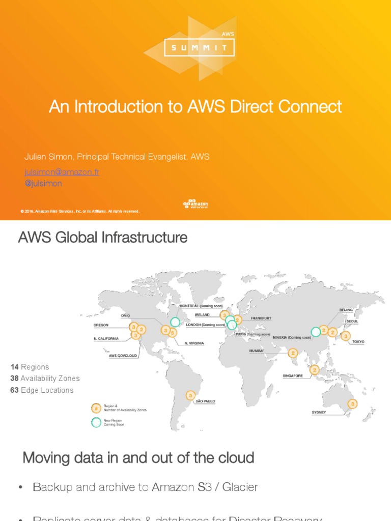 An Introduction To AWS Direct Connect: Julien Simon, Principal ...