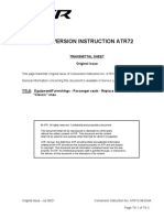 Conversion Instruction Atr72: Transmittal Sheet Original Issue