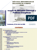 Guatemala Mercado Electrico Politica Energetica