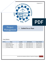 Project Management: - Dabhol Power Plant
