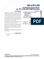 10-Channel Scan Driver For TFT LCD With GPM Function MAX17119