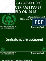 Agri Officer Paper 2015