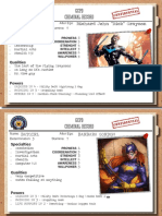 GCPD Criminal Record: Nightwing Richard John "Dick" Grayson