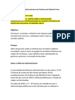 Sanção da Reforma Administrativa da Prefeitura de Ribeirão Preto