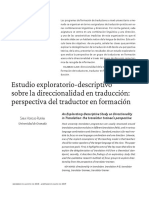 Estudio Exploratorio-Descriptivo Sobre La Direccionalidad en Traducción 2020