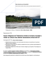 Hoy en El Tec-2019-06-04-Guias Indigenas de Talamanca Invitan Al Turismo Mundial A Visitar Su Cultura Tras Obtener Declaratoria Oficial Del Ict
