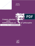 L'espace Physique Entre Mathématiques Et Philosophie