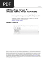 instalação k2 timedelay