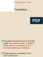 (I) Prevention: Concepts of Prevention and Control
