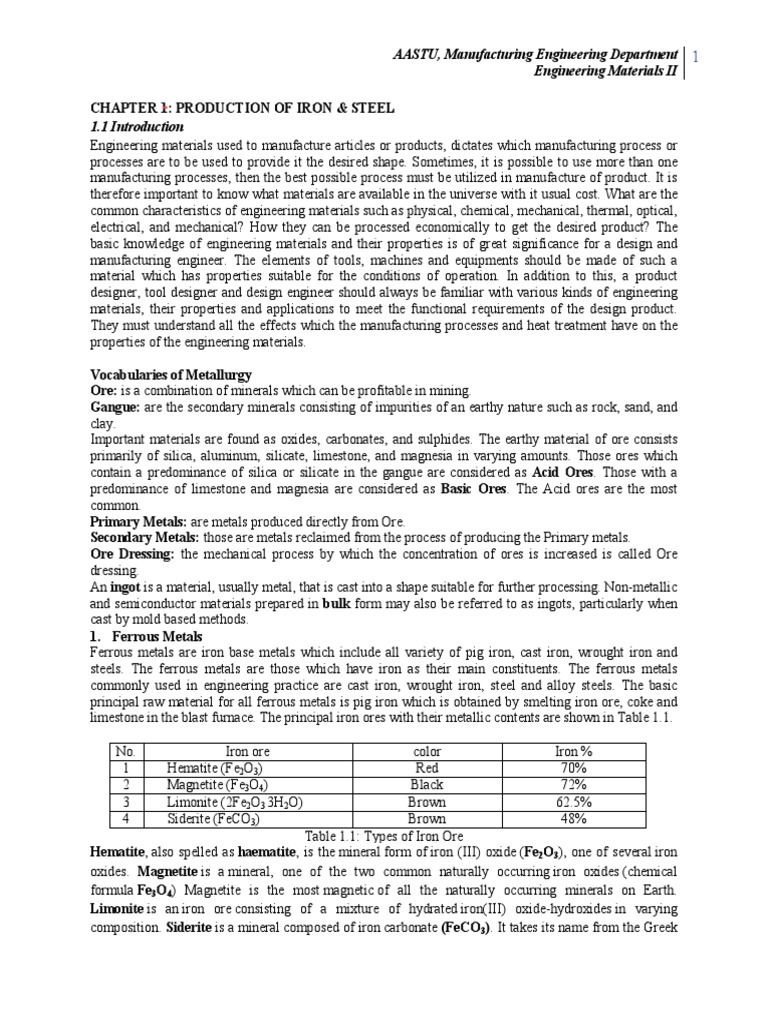 Iron and Steel Production Overview | PDF | Iron | Steel