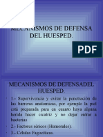 Mecanismos de Defensa Del Huesped