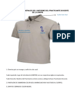 Especificaciones Generales Del Uniforme Del Practicante Docente de La Unefm