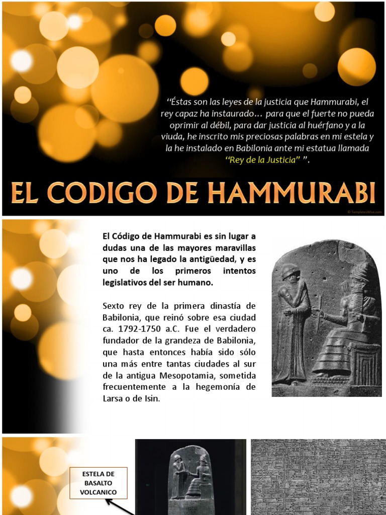 El Codigo de Hammurabi | PDF | Hammurabi | Babilonia