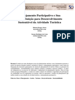 Planejamento Participativo e Sua Contribuição para Desenvolvimento Sustentável Da Atividade Turística