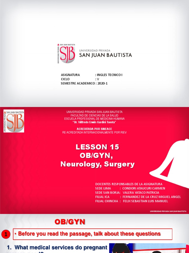 OB/GYN and Neurology Overview | PDF | Surgery | Neurology