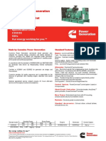 Cummins Power Generation C350 D5 Diesel Generator Set: Specification Sheet C350 D5 50Hz Our Energy Working For You.™