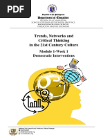 TNCT q4 Module 1 WK 1 Democratic Interventions