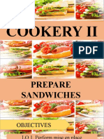COOKERY II: Learn How to Prepare Different Types of Sandwiches