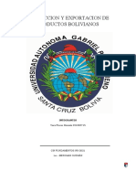 Produccion y Exportacion de Productos Bolivianos