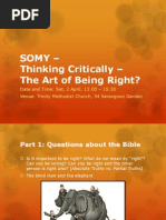 Somy - Thinking Critically - The Art of Being Right?