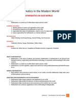 Module 1 - Mathematics in Our World