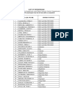 List of Participants On e Raise Up