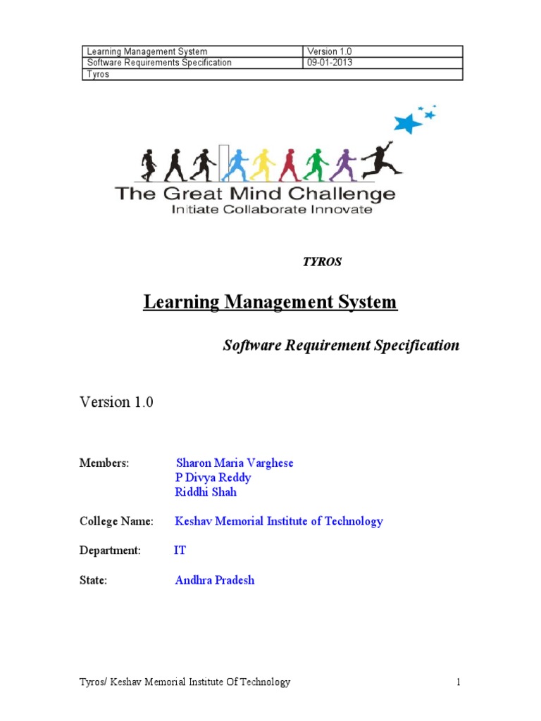 Learning Management System: Software Requirement Specification | PDF ...
