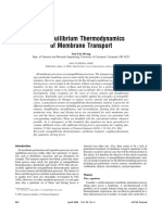 Irreversible Thermodynamics for Membrane Transport