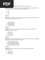 Subnetting Questions and Answers