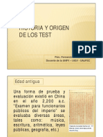 Historia y Origen de Los Test