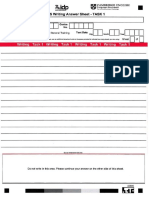 New IELTS Writing Answer Sheet