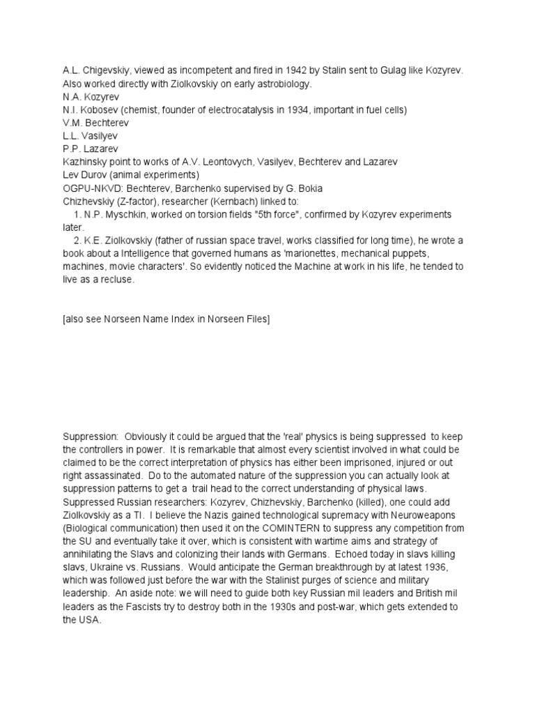 Suppressed Russian Researchers and Physics | PDF | Soviet Union | World ...
