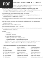 Types of CSS Selectors in Selenium & It's Usages