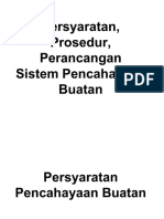 Persyaratan Prosedur Perancangan Pencahayaan Buatan