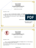Certification: Mariano Marcos Memorial High School