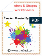 Colors & Shapes Worksheets Copyright WWW - The7esl - Com. PDF-1