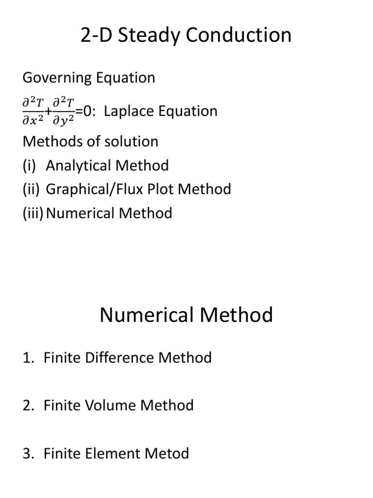 2-D Steady Conduction | PDF | Equations | Finite Difference