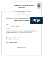 Análisis y Propuesta de Mejoras Al Proceso Productivo de La Teja de Micro