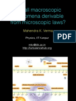 Are All Macroscopic Phenomena Derivable From Microscopic Laws?