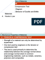 Tension and Compression Test 2. Stress-Strain Diagram 3. Stress-Strain Behavior of Ductile and Brittle Materials 4. Hooke's Law