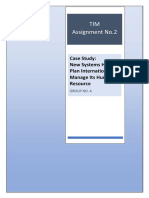 TIM Assignment No.2: Case Study: New Systems Help Plan International Manage Its Human Resource