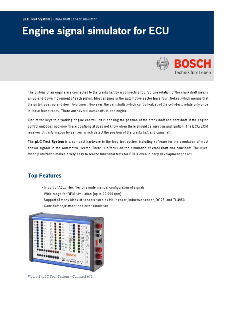 Engine Signal Simulator For ECU: Top Features | PDF | Computer ...