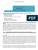 Media Role and Perception of The Rural Dwellers On COVID-19: A Case Study of Selected Communities in Edo State, Nigeria