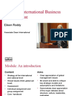 Strategic International Business Management: Eileen Roddy